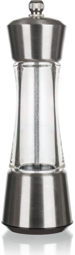 CULINARIA mechanikus fűszerdaráló, rozsdamentes acél/akril, 17 cm