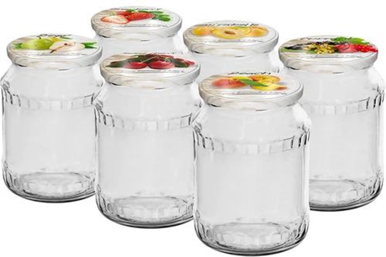Csavaros fedelű Twist befőttesüveg 720 ml, 6 darabos készlet