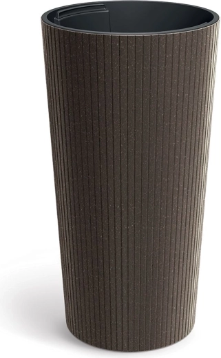 Lamia Slim Eco Wood virágtartó 30 cm kávé
