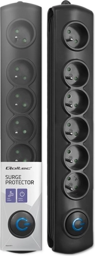 Túlfeszültségvédett elosztó 6 aljzattal, 1,8 m