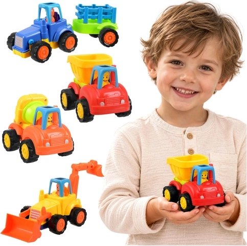 Építőipari járművek push and go meghajtással – 4 db