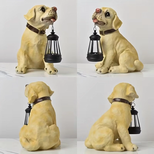 Napelemes kerti lámpa – dekoratív kutya LED lámpással
