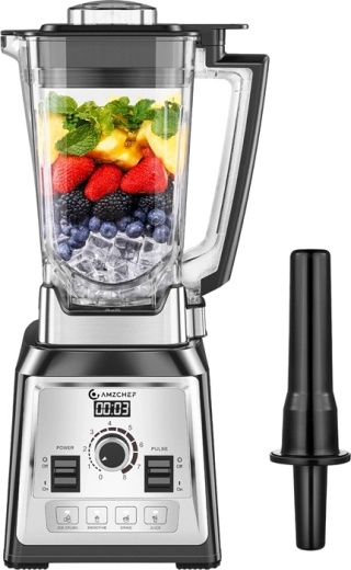 AMZCHEF asztali turmixgép 2000 W, 2 l-es kancsóval
