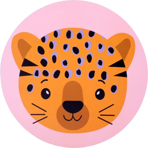 Toro gyermek műanyag tányéralátét, párduc mintával, 38 cm