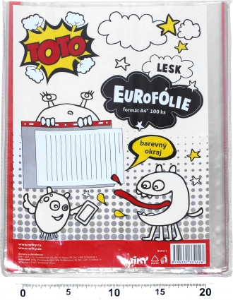 Átlátszó A4-es irattartó színes akasztóval