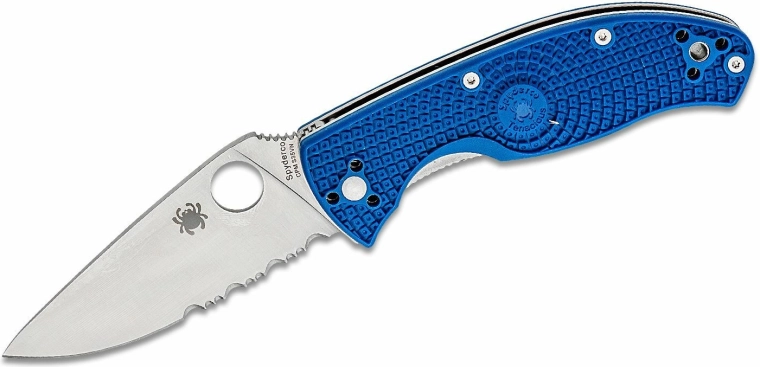 Spyderco Tenacious Lightweight Blue zsebkés 8,6 cm, szatén, kék, FRN