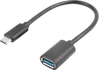 USB-C (dugó) – USB-A (aljzat) USB 3.1 adapter, 15 cm