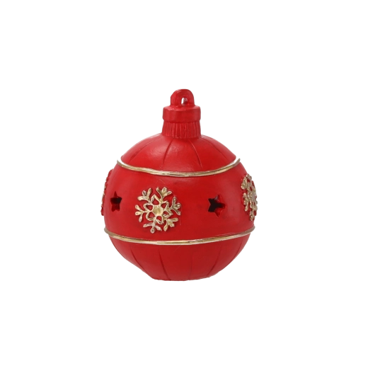 Karácsonyi LED dísz, piros, 13 cm