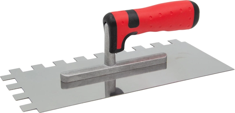 Rozsdamentes fogazott simító 15 × 15 mm, 280 × 130 mm