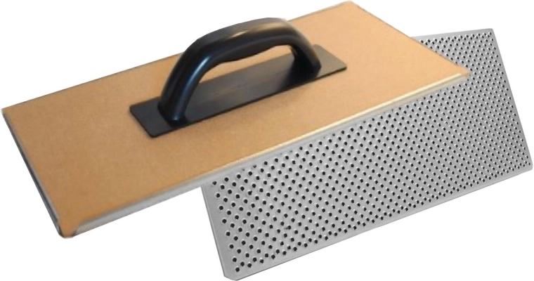 Régi vakolat kaparó 400 × 180 mm fa és acél, műanyag fogantyúval