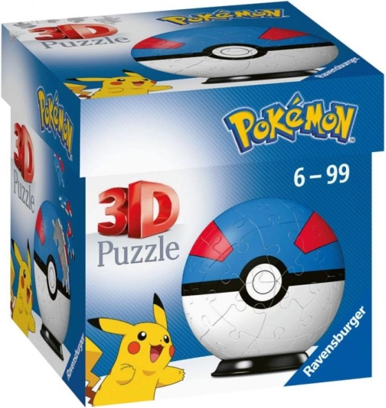 Ravensburger 3D puzzle Pokémon Great Ball – 54 darabos