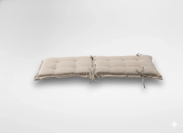 Kényelmes székpárna háttámlával 48 × 100 × 5 cm – természetes