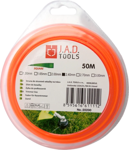 Négyzet keresztmetszetű damil 2,0 mm, 50 m