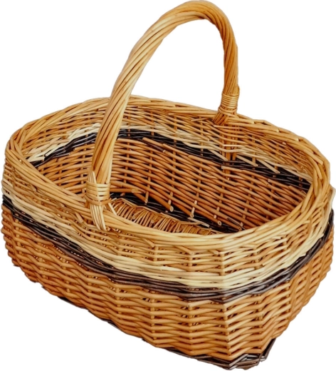 PERELKA fonott bevásárlókosár, kisebb, lakkozott 36 × 26 × 28 cm