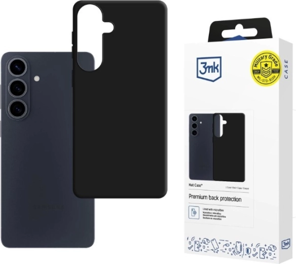 Matt tok 3mk Matt Case Samsung Galaxy S26-hoz, fekete