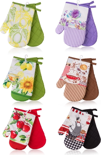 Konyhai edényfogó akasztóval 27 × 17 cm, 2 db-os szett, vegyes minták