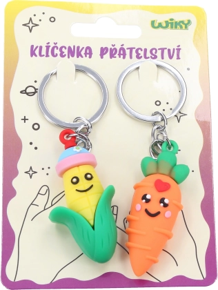 Barátság kulcstartók zöldséges motívummal, 2 db