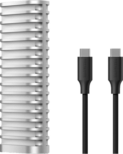 Terramaster D1 SSD Plus külső ház M.2 NVMe SSD-hez (USB4, 1 rekesz)