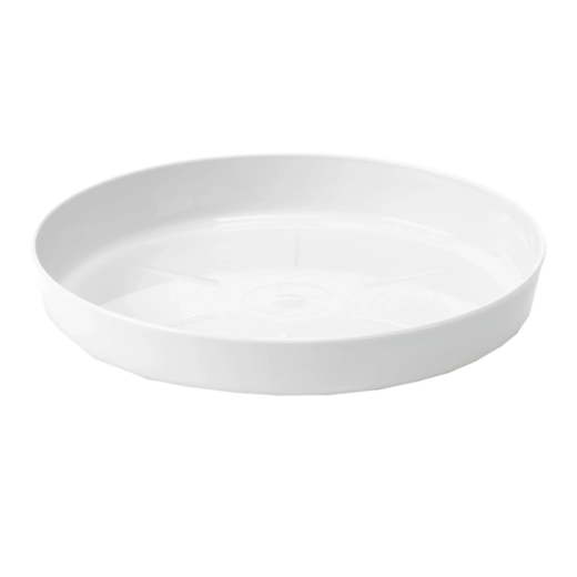 Műanyag virágalátét 28 cm fehér LAMELA
