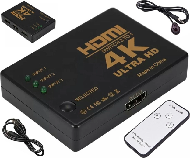 HDMI kapcsoló távirányítóval