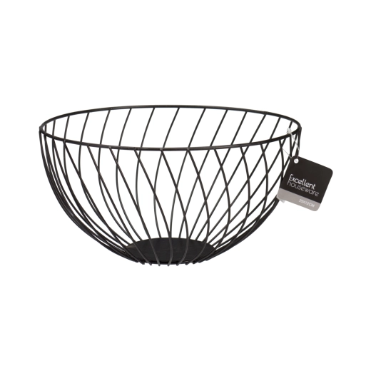 Fekete acél gyümölcskosár, 13,5 cm