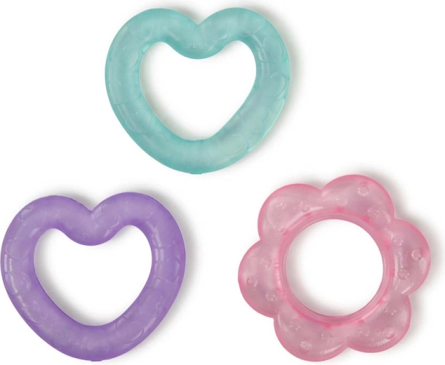 Bright Starts vízzel töltött rágókák – 3 forma készlet, 3 hónapos kortól