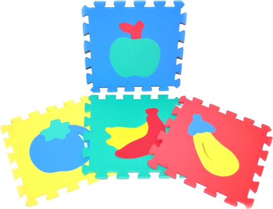 Puha habszivacs kirakó GYÜMÖLCS 30 × 30 cm, 10 db