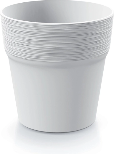 Furu virágcserép 12 cm fehér műanyag