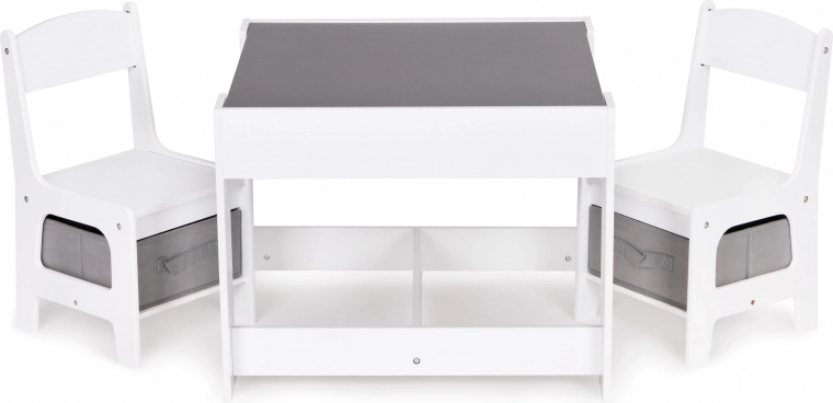 Gyerek bútor: fa asztal + 2 szék ECOTOYS