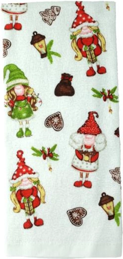 Konyhai törlőkendő Manók 38 × 63 cm