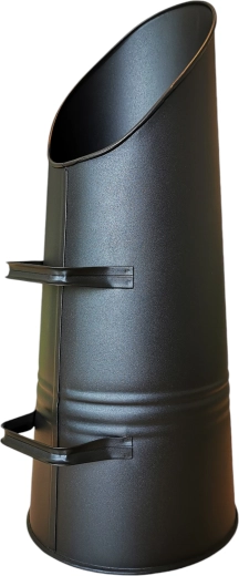 Nagy fekete fém széntároló – 15 l