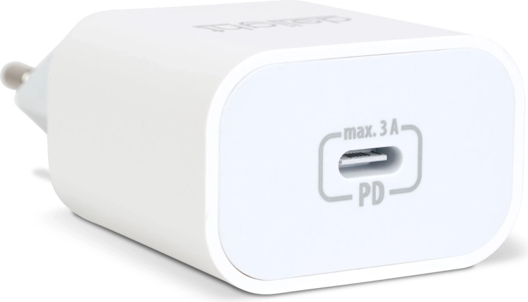 USB-C hálózati adapter gyorstöltéssel, PD 20 W, fehér