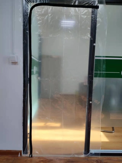 Porvédő ajtófólia cipzárral, L típus