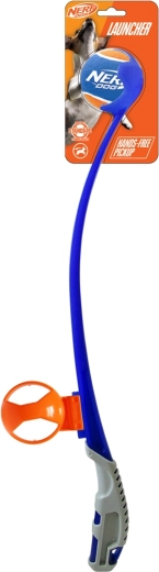 Nerf Dog félig átlátszó Air Strike labdahajító sípoló nélküli teniszlabdával, 41,5 cm