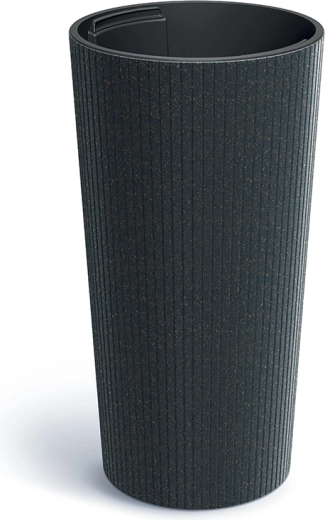 Lamia Slim Eco Wood virágtartó 25 cm antracit