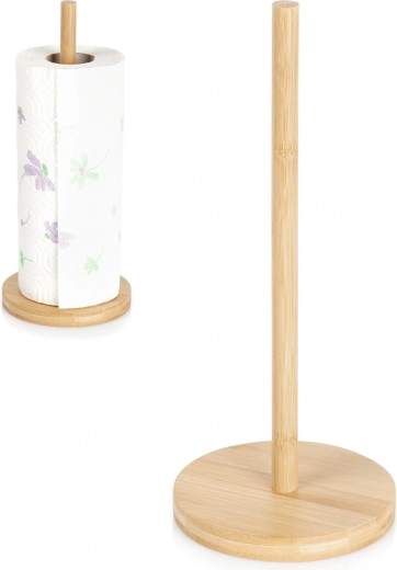 Bambusz papírtörlő‑tartó, 29,5 cm