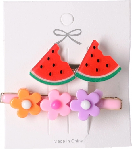 2 darabos hajcsat szett - görögdinnye