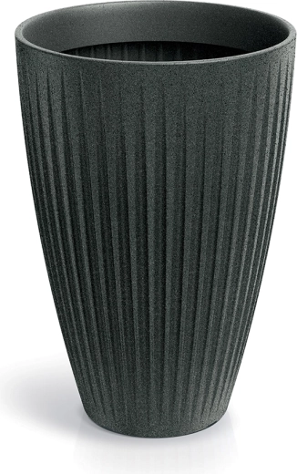 Latia Round High virágtartó 40 cm – fekete gránit