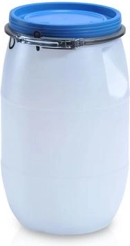 220 l-es műanyag hordó pattintós fedéllel