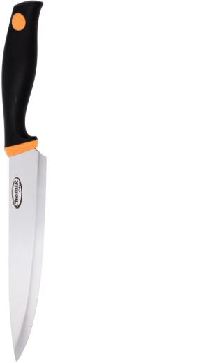 20 cm-es szakácskés rozsdamentes acélból, szürke csúszásmentes markolattal