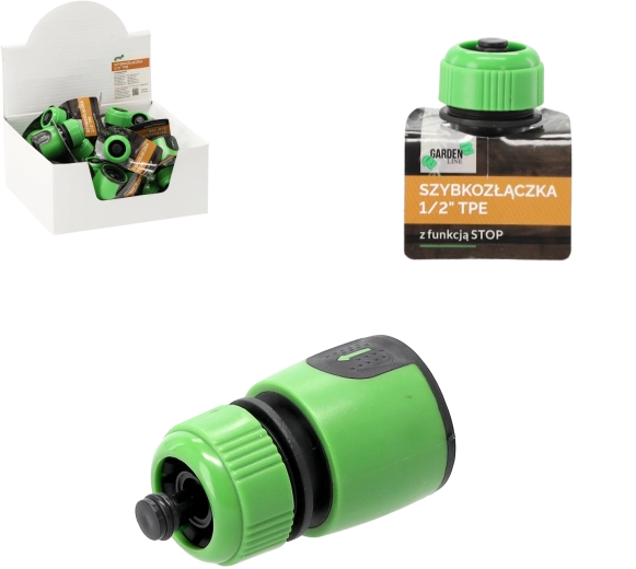 Gyorscsatlakozó 1/2" STOP funkcióval, TPE felülettel