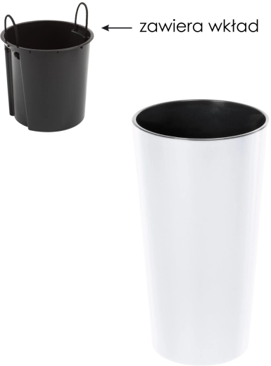 Lilia virágcserép 14 cm betéttel – fehér