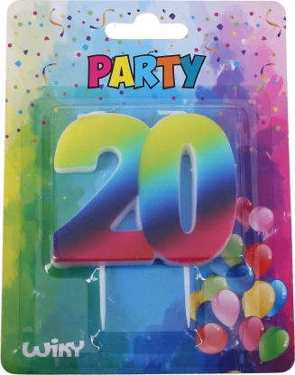 Parti gyertya Szivárvány 20-as szám