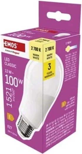 Classic A60 E27 LED izzó, 13 W, 1521 lm, meleg fehér
