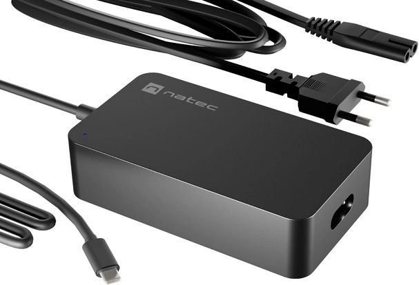 USB‑C töltő NATEC Grayling GaN 65W laptopokhoz