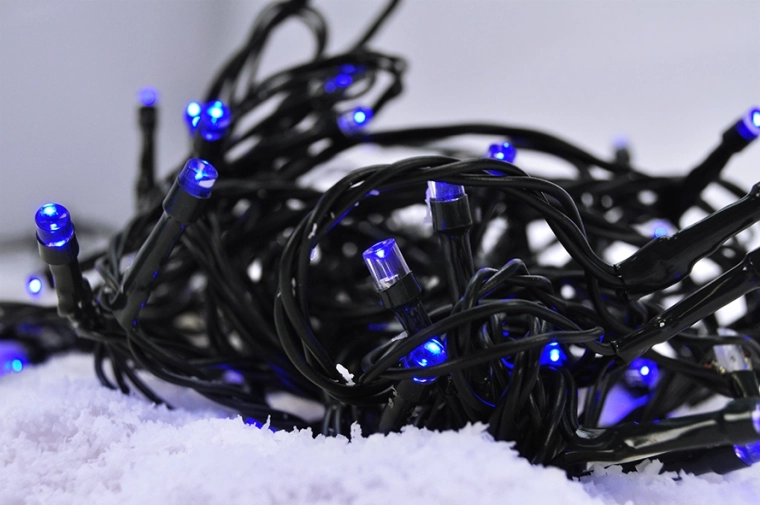 Solight LED karácsonyi fényfüzér 3 m, 20 LED, kék fény, zöld kábel