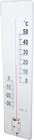 Kültéri fém hőmérő 41 cm – fehér