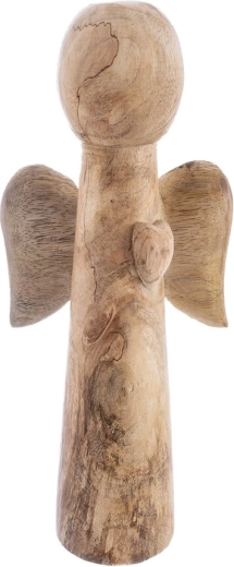 Mangófából készült faangyal, 21 cm