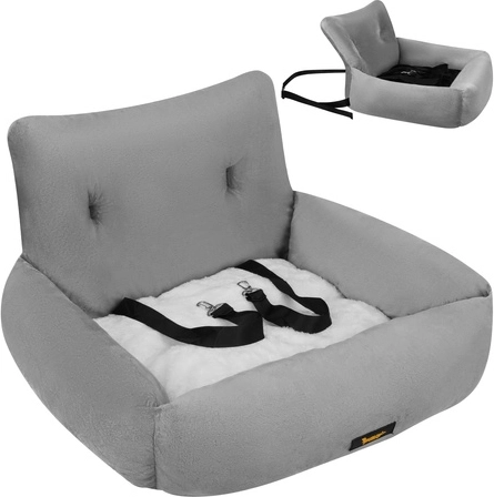 PURLOV L kutya autósülés, szürke, 53 × 42 × 30 cm