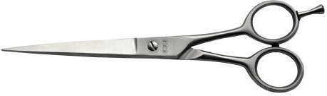 Fodrász olló ujj­támasszal, 17 cm, rozsdamentes acélból